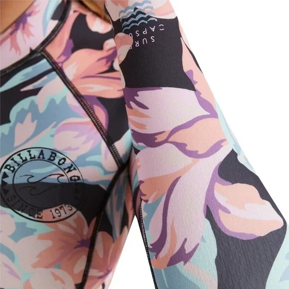 NEW NWT BILLABONG Womens Peeky Natural Upcycler Front Zip Wetsuit Jacket - Picture 4 of 10